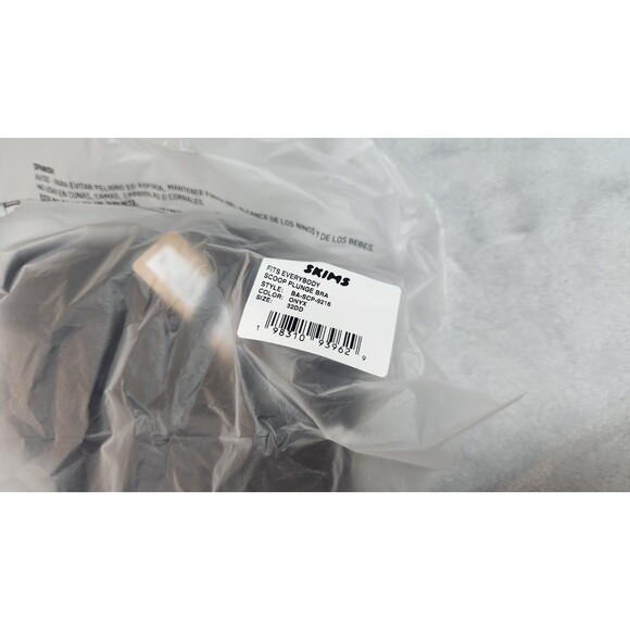 Skims 32DD Black Onyx Fits Everybody Scoop Plunge Bra BA-SCP-9216 NWT - Picture 5 of 6